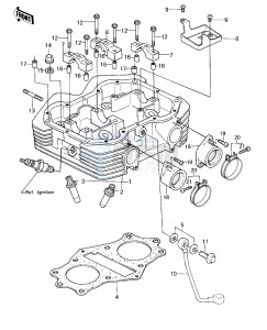 KZ 440 A [LTD] (A1) [LTD] drawing CYLINDER HEAD -- 80 A1- -