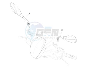 MEDLEY 125 4T IE ABS E3, E4 (APAC) drawing Driving mirror/s