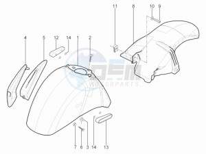 GTS 300 ie Super Sport drawing Wheel housing - Mudguard