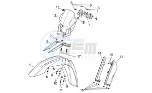 SXV 450-550 2009-2011 drawing Front body I