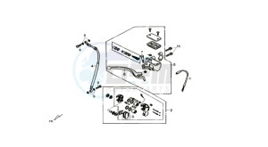 CROX 50 drawing BRAKE CALIPER FOR / BRAKE LEVER CPL