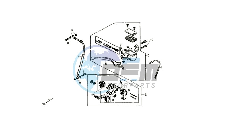 BRAKE CALIPER FOR / BRAKE LEVER CPL