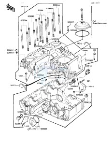 KZ 650 H[CSR] (H1-H2) [CSR] drawing CRANKCASE -- 81-82 H1_H2- -