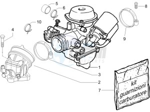 Runner 125 VX 4t Race drawing Carburettor assembly - Union pipe