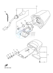 XJ6SA 600 DIVERSION (S-TYPE, ABS) (36D8 36DA) drawing TAILLIGHT