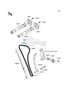 VERSYS_ABS KLE650DEF XX (EU ME A(FRICA) drawing Camshaft(s)/Tensioner