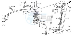 CBR125RWA France - (F / CMF WH) drawing RR. BRAKE MASTER CYLINDER