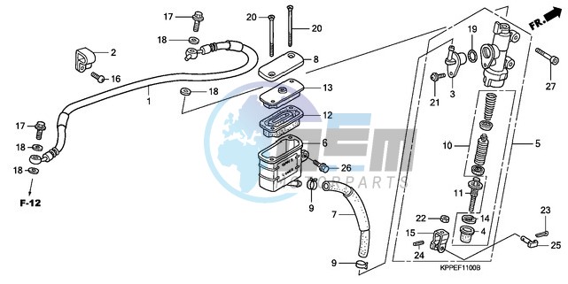 RR. BRAKE MASTER CYLINDER