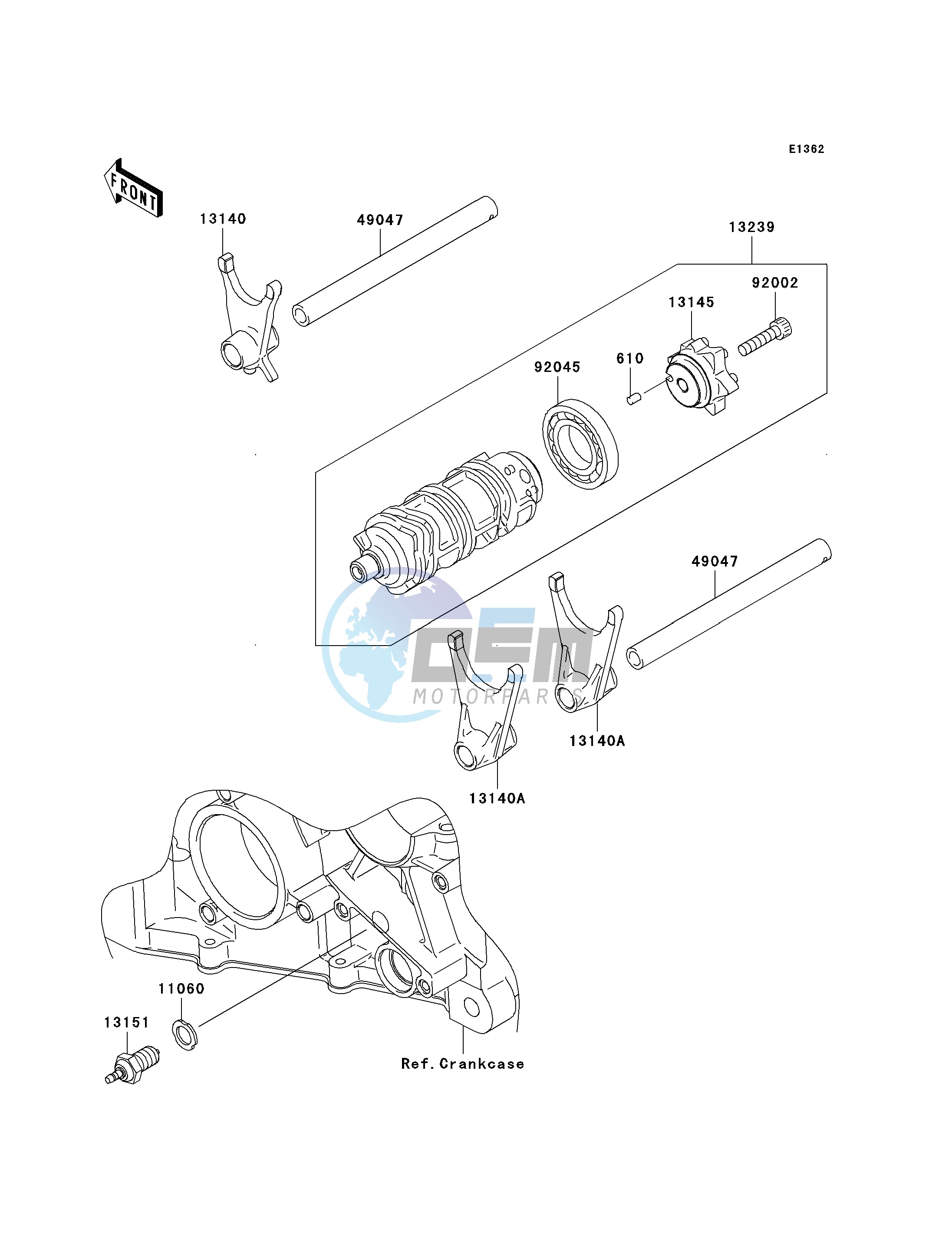 GEAR CHANGE DRUM_SHIFT FORK-- S- -