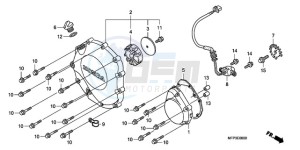 CB1300SA9 KO / ABS BCT TY2 drawing RIGHT CRANKCASE COVER