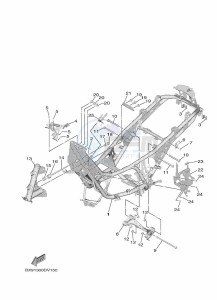 MWD300 TRICITY 300 (BX91) drawing FRAME