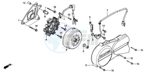 NSR75 drawing LEFT CRANKCASE COVER/ GENERATOR