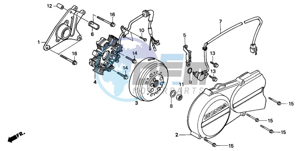 LEFT CRANKCASE COVER/ GENERATOR