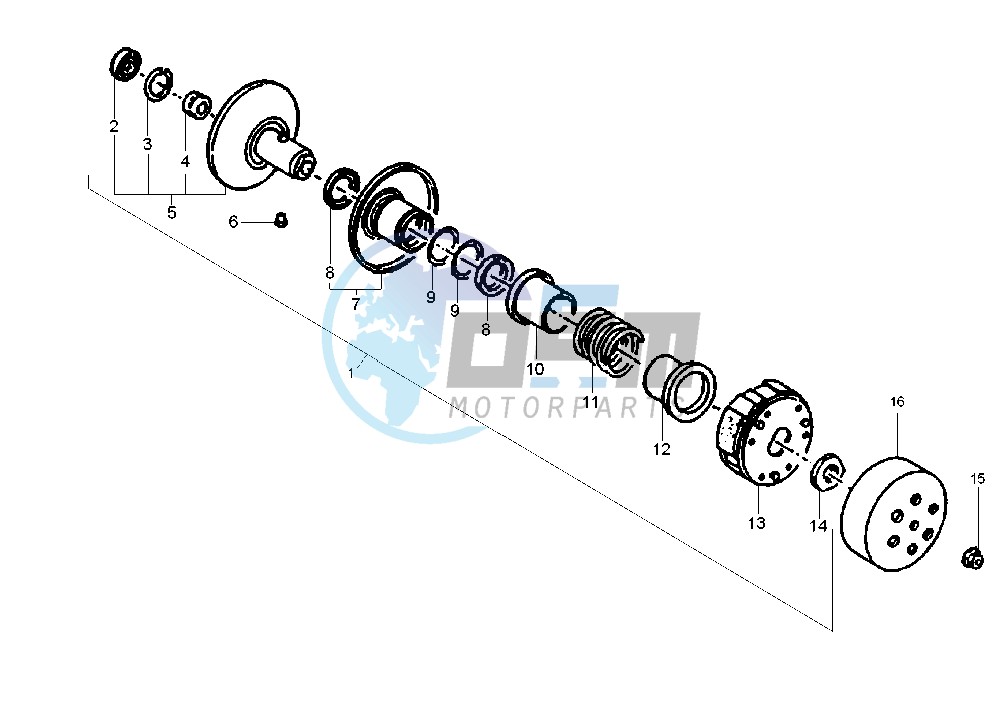 Driven pulley