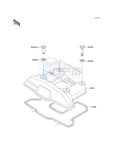 KL 650 E [KLR650] (E8F-E9F) E8F drawing CYLINDER HEAD COVER