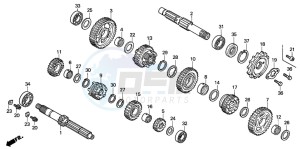 VT125C2 drawing TRANSMISSION