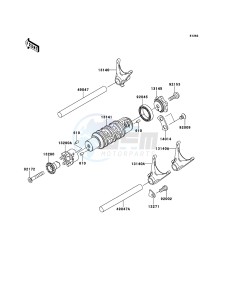 ER-6f ABS EX650D9F GB XX (EU ME A(FRICA) drawing Gear Change Drum/Shift Fork(s)