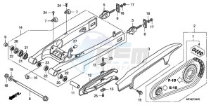 CBF1000SA France - (F / ABS CMF) drawing SWINGARM