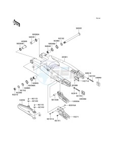 KX 450 D [KX450F] (D7F) D7F drawing SWINGARM