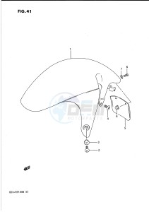 GSX-R1100 (E1) drawing FRONT FENDER