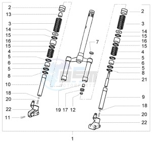 NRG 50 power DD drawing Front Fork