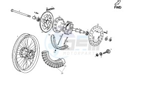 SENDA R X-TREM - 50 CC VTHSR1D1A 2T EU2 drawing REAR WHEEL