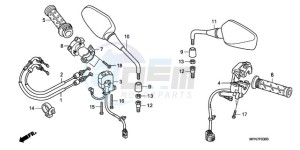 CB1000R9 Europe Direct - (ED) drawing SWITCH/CABLE/MIRROR