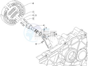 LX 150 4T ie E3 Vietnam drawing Rear brake - Brake jaw