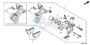 CBR1000RRD Fireblade - CBR1000RR UK - (E) drawing REAR BRAKE CALIPER