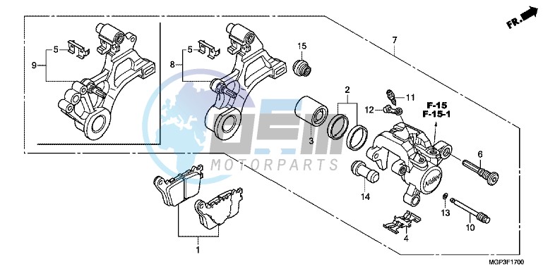 REAR BRAKE CALIPER