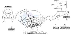 VTR1000SP RC51 drawing MARK/STRIPE (VTR1000SPY/1 -E/ED/F/U)