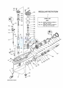 F115AETX drawing PROPELLER-HOUSING-AND-TRANSMISSION-1