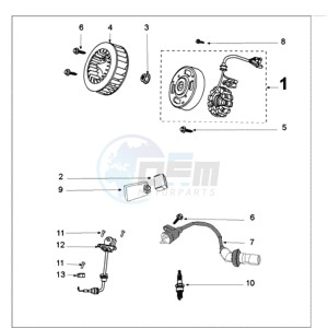 KISBEE MX drawing IGNITION PART