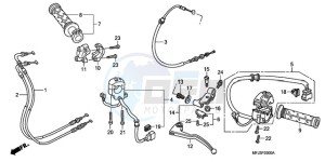 CBR600RRA France - (F / CMF 2F) drawing HANDLE LEVER/SWITCH/CABLE