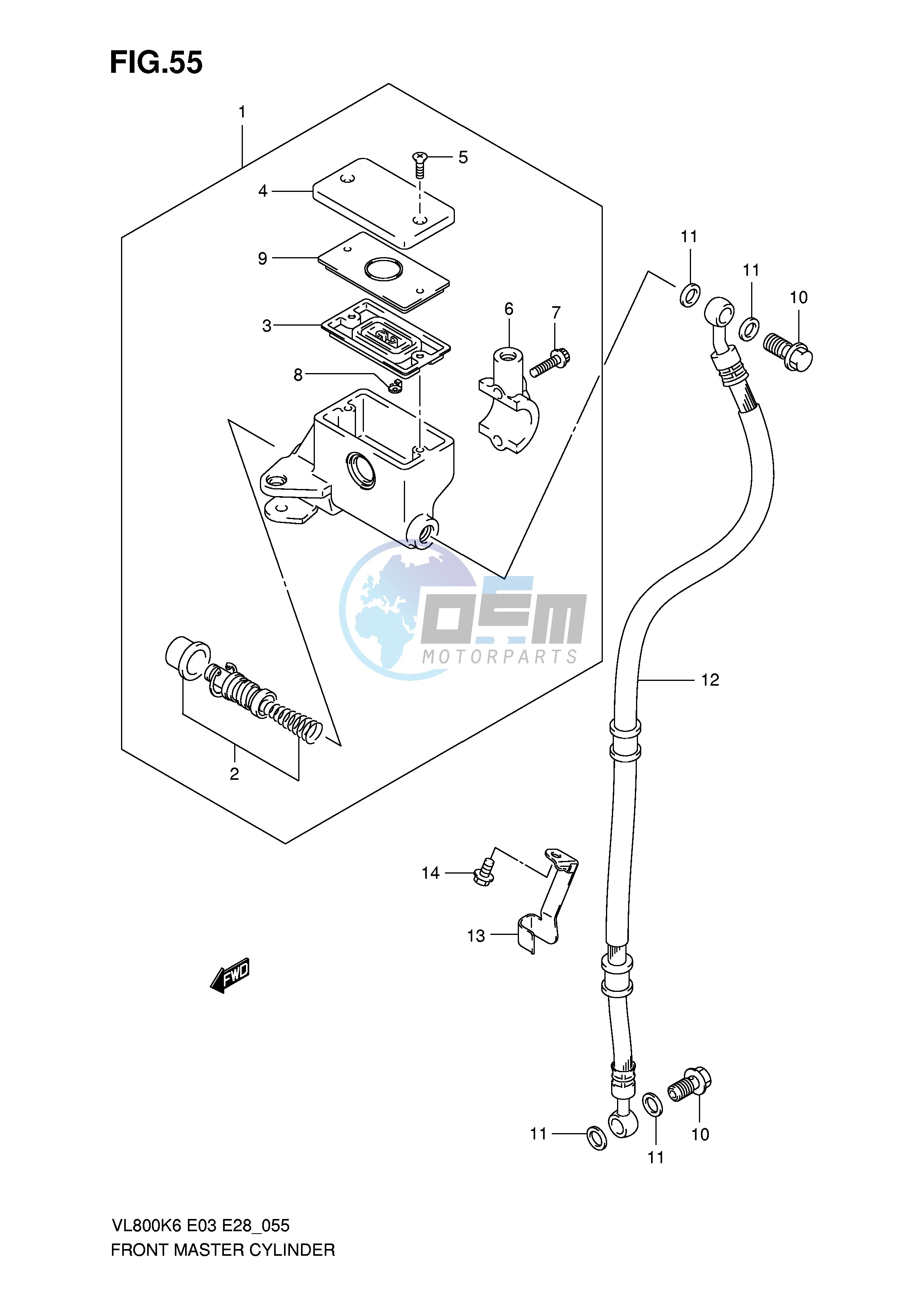 FRONT MASTER CYLINDER (MODEL K6)