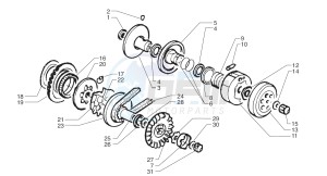 Ark LC X-TYPE- Red-Matt Black 50 drawing Driving pulley - Driven Pulley