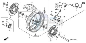 CBR1000RR9 Korea - (KO / HRC MME) drawing FRONT WHEEL