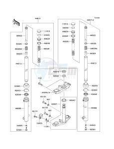 KLX 110 A (KLX110 MONSTER ENERGY) (A6F-A9FA) A9F drawing FRONT FORK-- A7F - A9FA- -