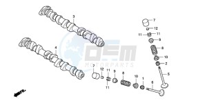 CBF1000T drawing CAMSHAFT/VALVE