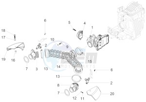 V7 II Stone ABS 750 USA-CND drawing Throttle body