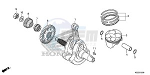 CRF250ME CRF250M UK - (E) drawing CRANKSHAFT/PISTON