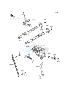 NINJA ZX-6R ZX600RGF FR GB XX (EU ME A(FRICA) drawing Camshaft(s)/Tensioner