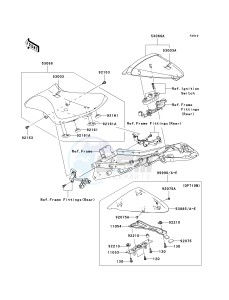 ZX 600 P [NINJA ZX-6R] (7F-8FA) P7F drawing SEAT