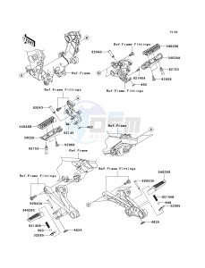 KRF 750 F [TERYX 750 4X4 NRA OUTDOORS] (F8F) C8F drawing FOOTRESTS