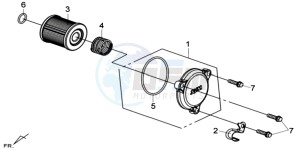 MAXSYM 400 EFI drawing OIL FILTER COVER