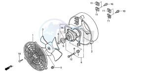 TRX350FE FOURTRAX 350 4X4ES drawing COOLING FAN