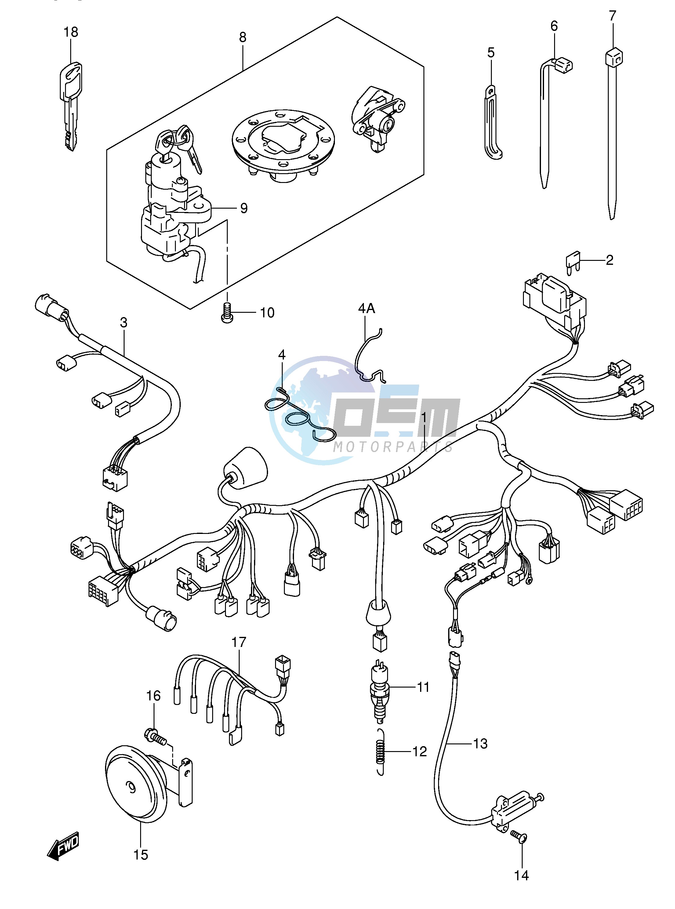 WIRING HARNESS (GSF600SY SUY SK1 SK2 SUK1 SUK2)