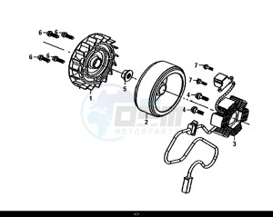 FIDDLE II 50 (45 KM/H) (AF05W4-EU) (E4) (L8-M0) drawing AC GEN. ASSY