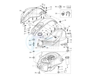 YZF R 125 drawing FUEL TANK 5D75 RACE REPLICA