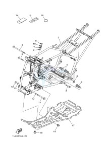 YFM350FWA YFM350DF GRIZZLY 350 4WD (1NSH) drawing FRAME